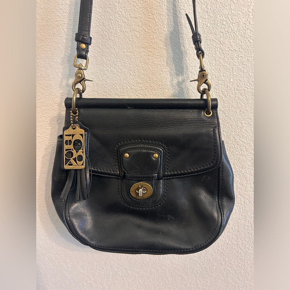 COACH “Willis” 19132 Black 70th Anniversary Limited Edition Leather Crossbody